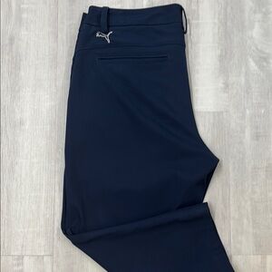 Puma Blue Dress Pants with Tapered Leg